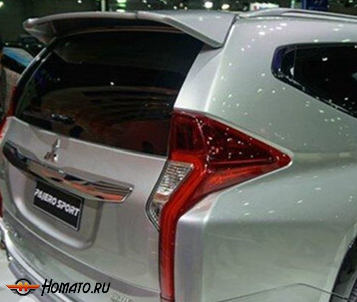 Задний спойлер для Mitsubishi Pajero Sport 3 2016-2021 дорестайл | грунт, под окраску