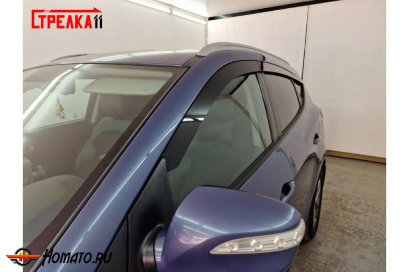 Дефлекторы Hyundai ix35 | из 6 частей, премиум, плоские, 2D