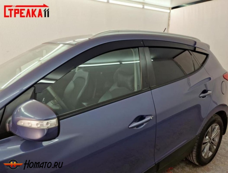 Дефлекторы Hyundai ix35 | из 6 частей, премиум, плоские, 2D