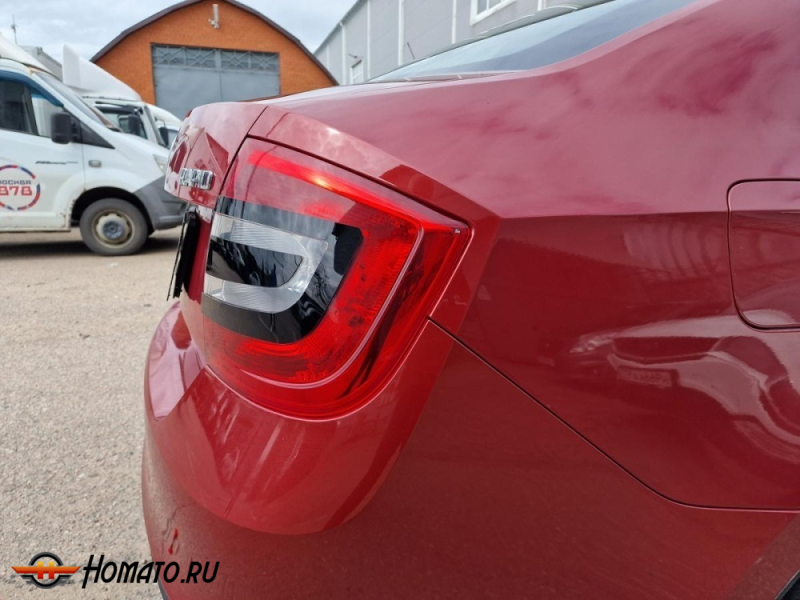 Накладки на задние фонари для Skoda Rapid 2012-2020 | 4 штуки, декор
