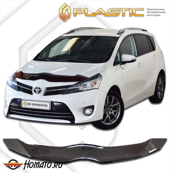 Дефлектор капота Toyota Verso 2012-2016 (ZGR20, ZGR21) | черный