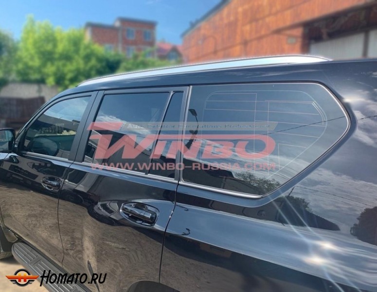 Рейлинги для Тойота Прадо 150 09+/13+/17+ | Lexus-style, серебристые