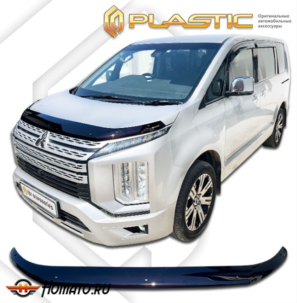 Дефлектор капота Mitsubishi Delica D:5 2018- (3DA-CV1W) | черный