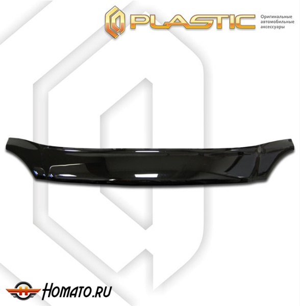 Дефлектор капота Газель: автобус, фургон, бортовой грузовик 2004- (2705, 27055, 2707) | черный