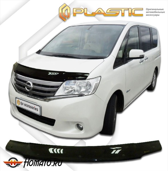 Дефлектор капота Nissan Serena 4 2010-2013 (C26) | черный