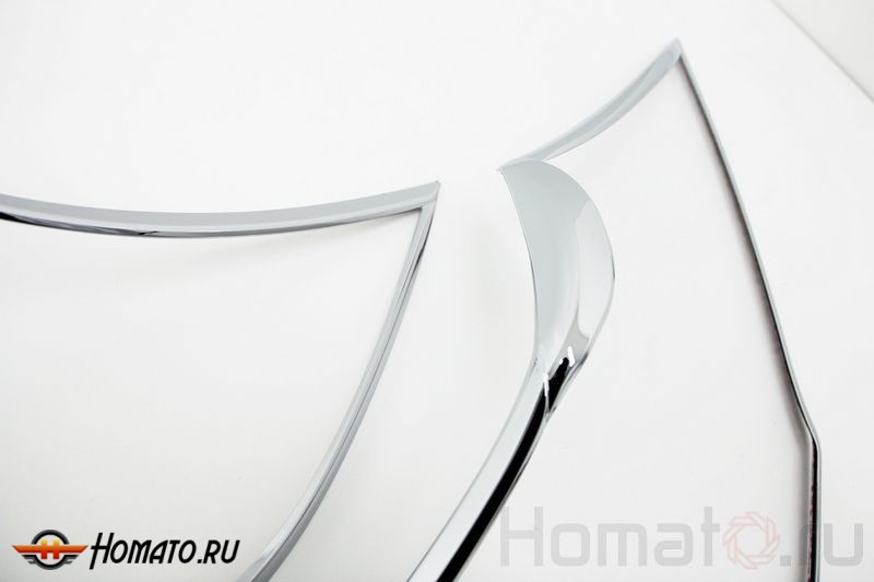 Хром накладки задних фонарей для Hyundai Solaris HB 2014+