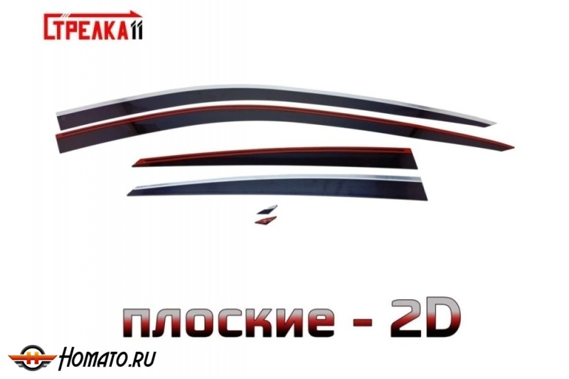 Дефлекторы Hyundai Elantra 7 2021- | премиум, плоские, 2D