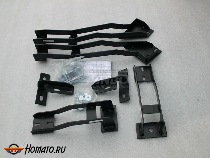 Подножки с кронштейнами на Toyota Highlander 2008-2013 | черные, серия Regal-73