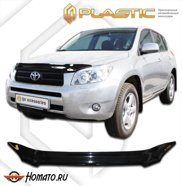 Дефлектор капота Toyota Rav4 30 2006-2008 (ASA30, ASA31, ASA31W, ASA36W) | черный