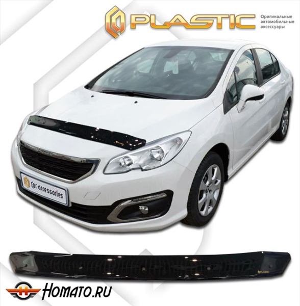 Дефлектор капота Peugeot 408 2017- | черный