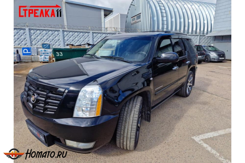 Дефлекторы Кадиллак Эскалейд 3 2007-2014 | из 6 частей, премиум, плоские, 2D