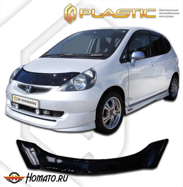 Дефлектор капота Honda Jazz 1 2001-2007 | черный