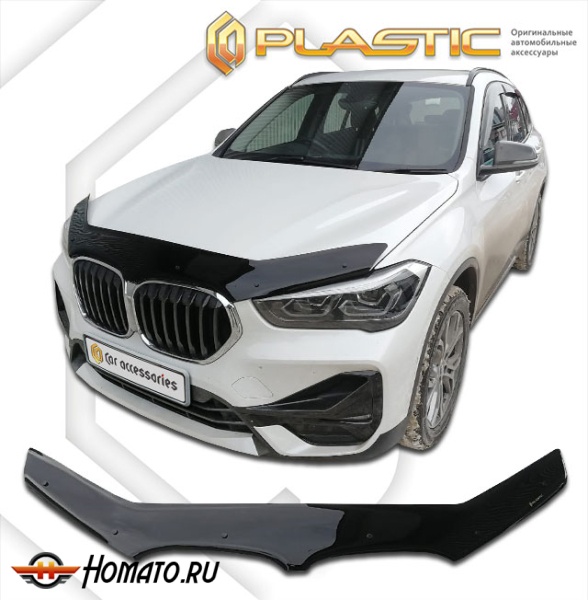 Дефлектор капота BMW X1 2016- (F48) | черный