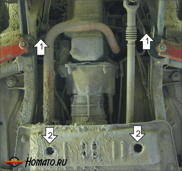 Защита картера Jeep Wrangler II 1996-2008 | двигатель + КПП, 3 мм, сталь | MOTODOR | 15201