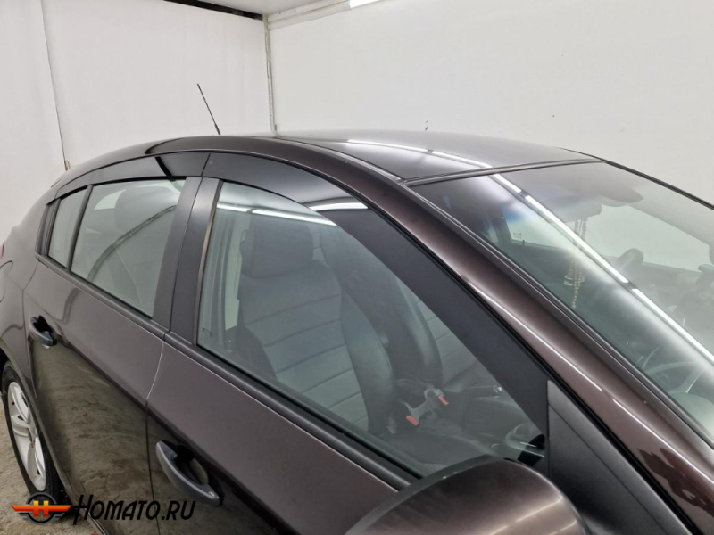 Дефлекторы Chevrolet Cruze хэтчбек 2009-2015 | из 6 частей, премиум, плоские, 2D