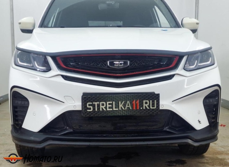 Накладки на передний бампер для Geely Coolray 2019-2024 дорестайл | 2 штуки, декор