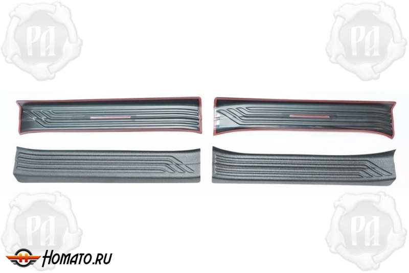 Накладки на внутренние пороги дверей Хавал Н5 2023+ | шагрень