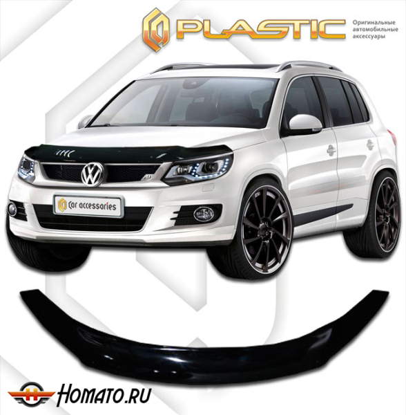 Дефлектор капота Volkswagen Tiguan 1 2012-2017 | черный