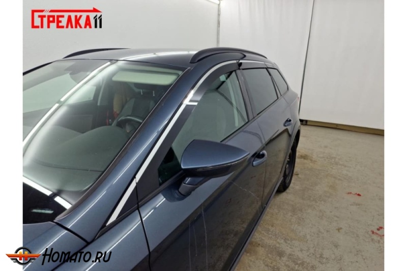 Дефлекторы Seat Leon 3 универсал 2012-2018 | премиум, плоские, 2D