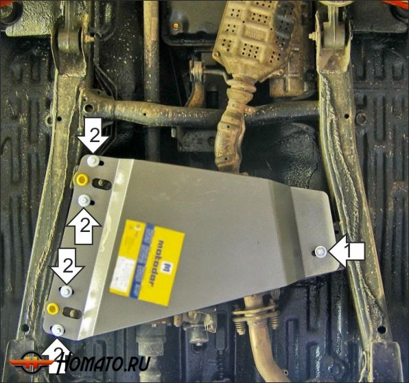 Защита картера Suzuki Jimny 2005-2012 | раздатка, 2 мм, сталь | MOTODOR | 72405
