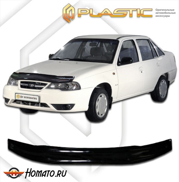 Дефлектор капота Daewoo Nexia 2008- | черный