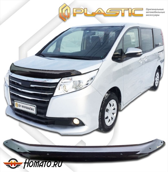 Дефлектор капота Toyota Noah 3 2014-2017 (ZWR80G, ZWR80W, ZRR80G, ZRR80W, ZRR85G, ZRR85W) | черный
