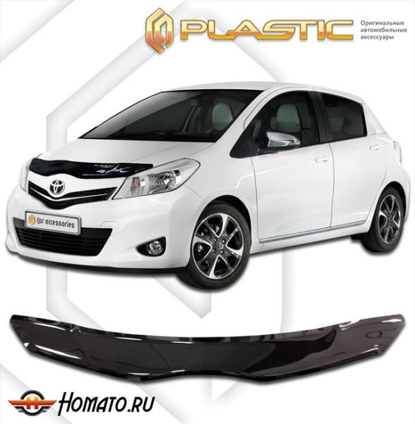 Дефлектор капота Toyota Vitz 2010-2016 | черный