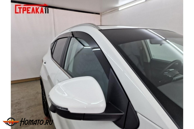 Дефлекторы Jetour X50 2025+ | из 6 частей, премиум, плоские, 2D