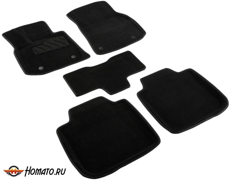3D коврики BMW X3 G48 2024+ | Премиум | ворсовые | черные | Seintex