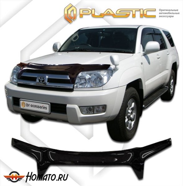 Дефлектор капота Toyota 4Runner 4 2002-2005 (N 215) | exclusive, черный