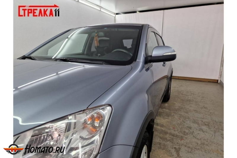 Дефлекторы Ssang Yong Actyon (C200) 2010+/2014+ | из 4 частей, премиум, плоские, 2D