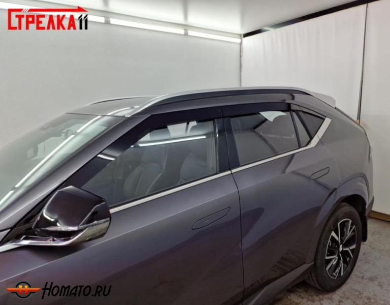 Дефлекторы GAC GS4 2025+ | из 6 частей, премиум, плоские, 2D