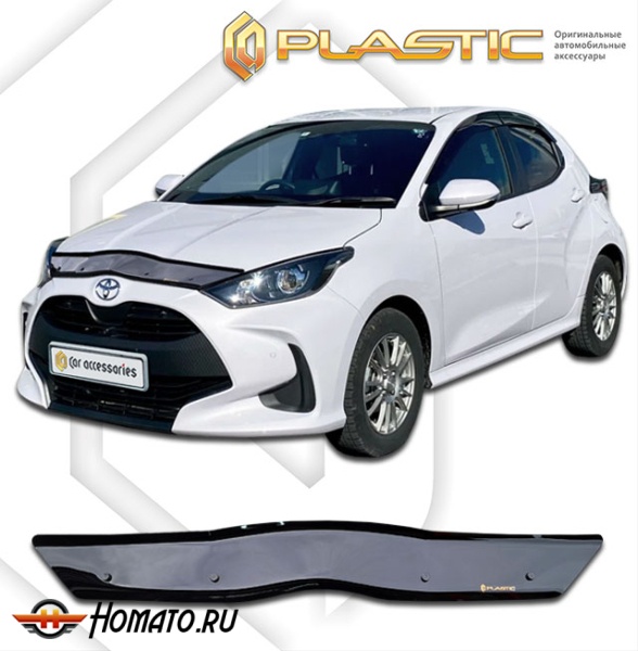 Дефлектор капота Toyota Yaris 4 2019- (XP210) | черный