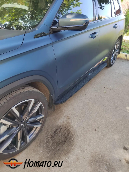 Пороги OEM для Geely Monjaro 2023+ | черные