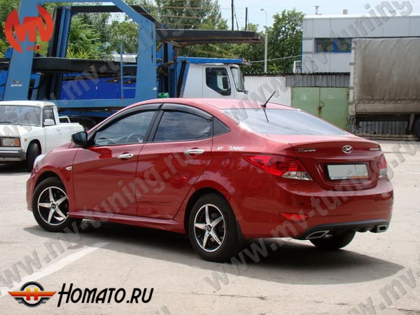 Обвес накладки на пороги Hyundai Solaris 2010-2016