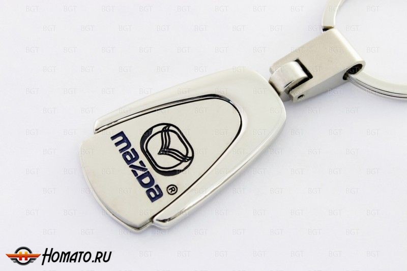 Брелок металлический с логотипом "Mazda" «Silver»