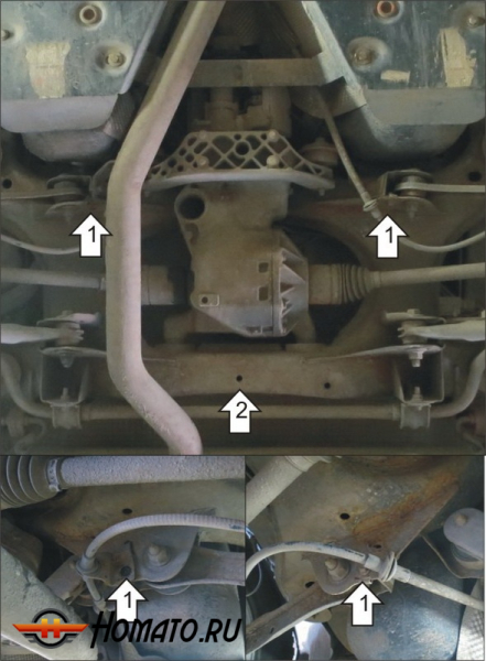 Защита картера Land Rover Freelander II 2012-2015 | задний дифференциал, 3 мм, сталь | MOTODOR | 13223