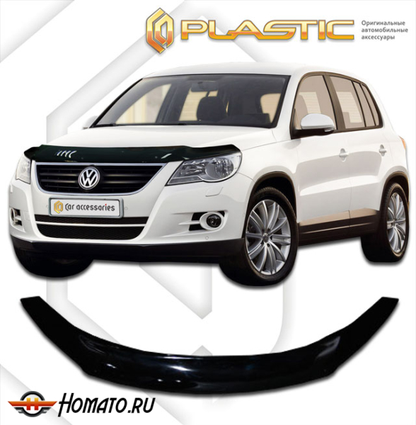 Дефлектор капота Volkswagen Tiguan 1 2006-2011 | черный