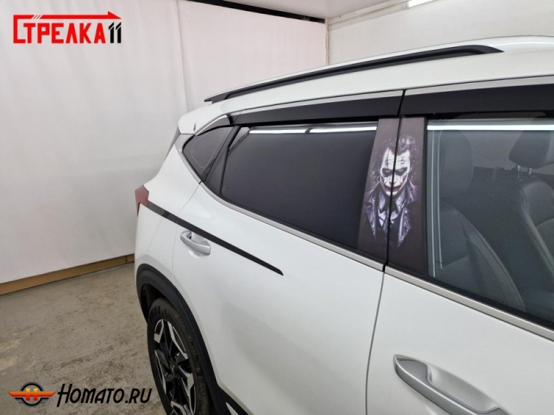 Накладки на задние двери и крылья для Kia Seltos 2020+ | 4 штуки, декор