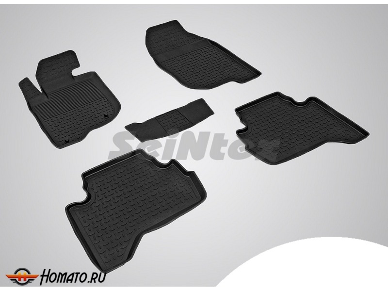 Резиновые коврики Mitsubishi L200 2006-2015 | с высокими бортами | Seintex