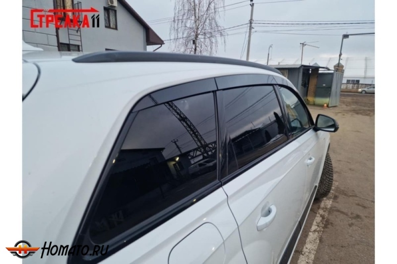 Дефлекторы Audi Q7 (4M) 2015+/2024+ | премиум, плоские, 2D