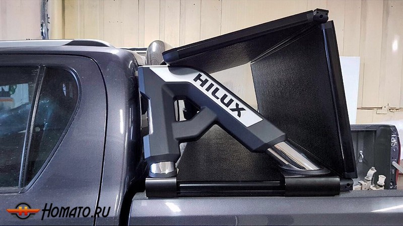 Крышка кузова из 3 секций на Toyota Hilux 2015+ | с подсветкой