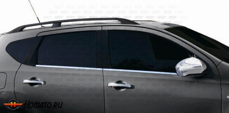 Накладки на уплотнители стекол для Nissan Qashqai +2 «2010-»