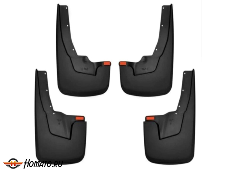 Брызговики OEM для RAM 1500 (DT) 2018-2025 дорестайл | с штатными расширителями | комплект: передние+задние