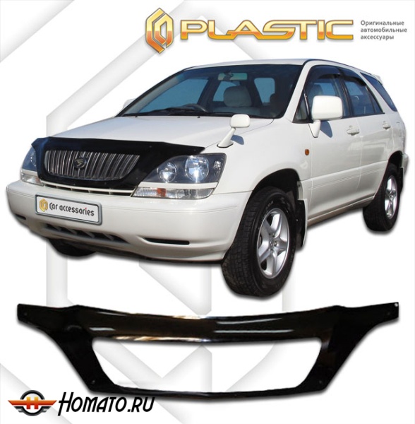 Дефлектор капота Toyota Harrier 1 1997-2002 (U10W, U15W) | exclusive, черный