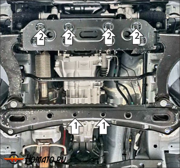 Защита картера СКМ М7 2026+ | КПП, 2 мм, сталь | MOTODOR | 72102