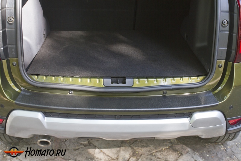 Накладка на задний бампер (вариант 4) Renault Duster 2010+/2015+ | шагрень