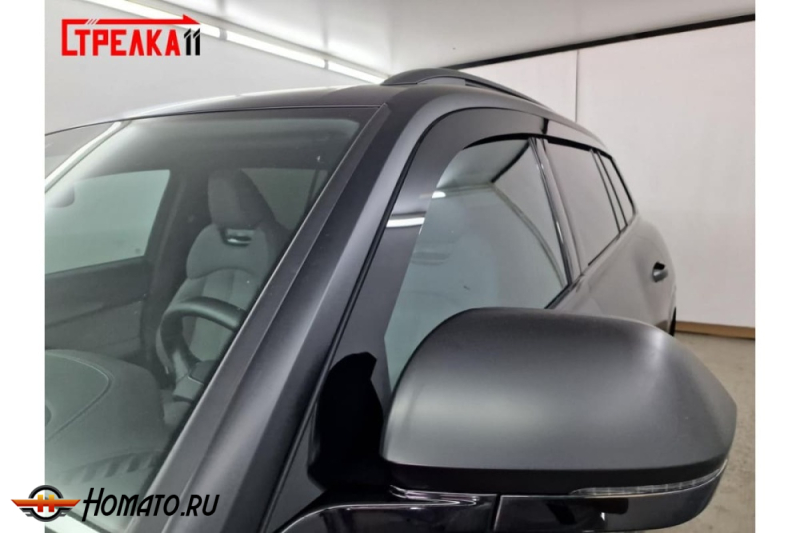 Дефлекторы Ауди Ку6 2023+ | из 6 частей, премиум, плоские, 2D