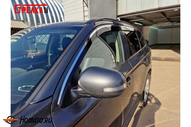 Дефлекторы Mitsubishi Outlander 3 2012-2022 | премиум, плоские, 2D