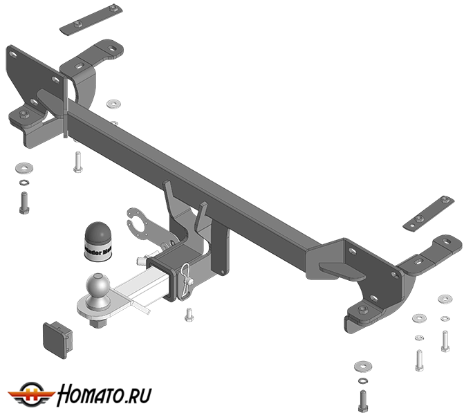 Фаркоп Gac GS4 2024- | шар E - быстросъемный под квадрат, нагрузка 50/1000 | MOTODOR | 97806-E